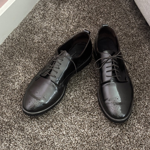 Agl Shoes - AGL (Attilio Giusti Leobruni) Glossy Black Men's Oxfords